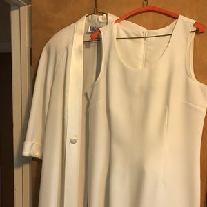 Gorgeous two piece white dress ensemble